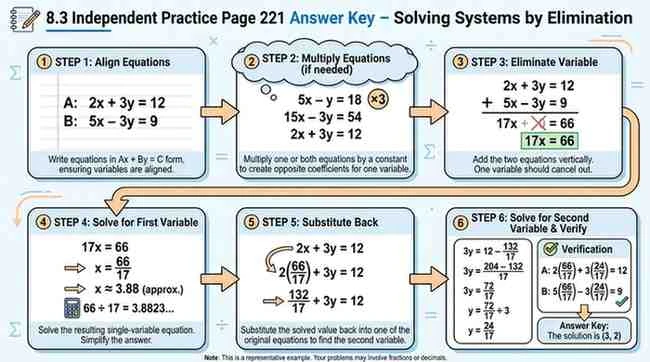 8.3 Independent Practice Page 221 Answer Key