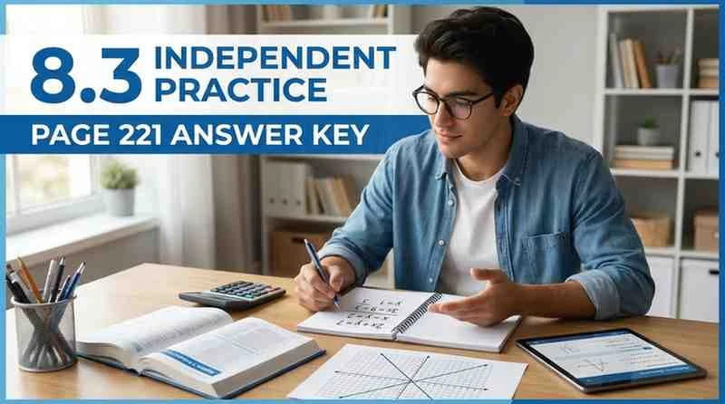 8.3 Independent Practice Page 221 Answer Key
