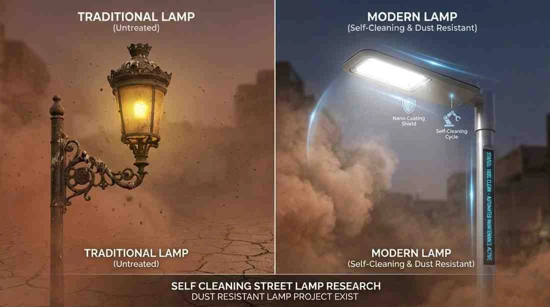 Self Cleaning Street Lamp Research: Does a Dust Resistant Lamp Project Really Exist? 2 Self Cleaning Street Lamp Research: Does a Dust Resistant Lamp Project Really Exist?