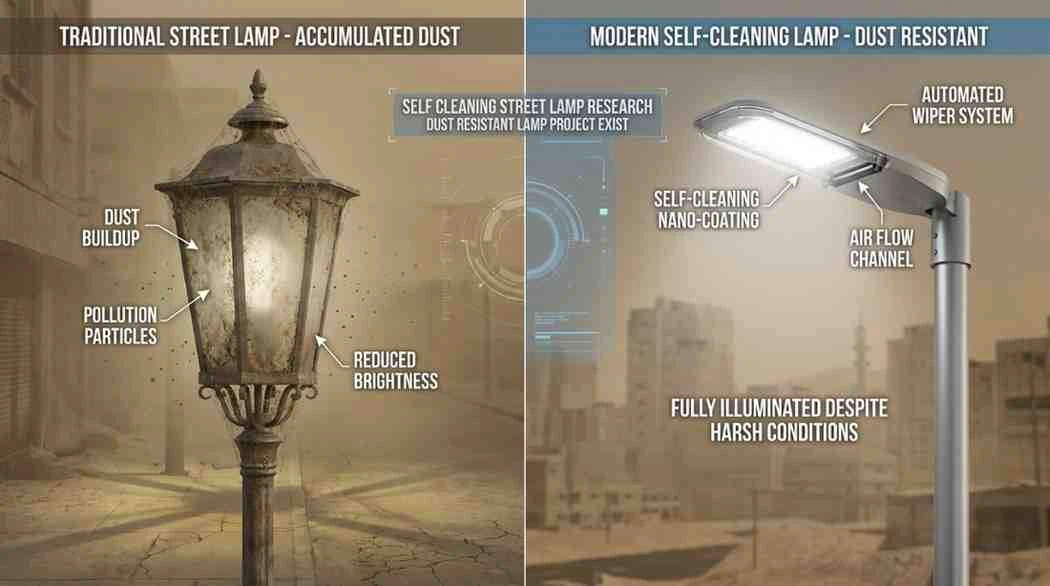 Self Cleaning Street Lamp Research Dust Resistant Lamp Project Exist