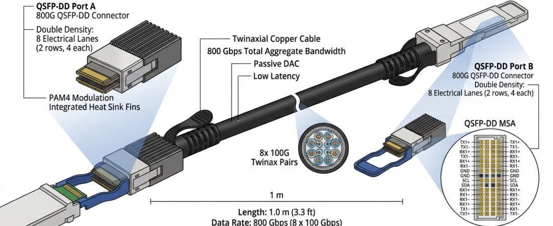 800G QSFP-DD to QSFP-DD DAC Explained: What You Need to Know 1 800G Qsfp-Dd To Qsfp-Dd Dac