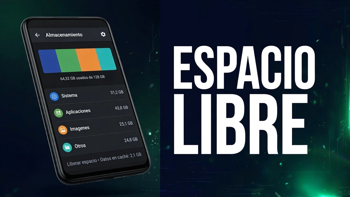 Cómo ver el espacio libre en Ajustes, Almacenamiento de Android