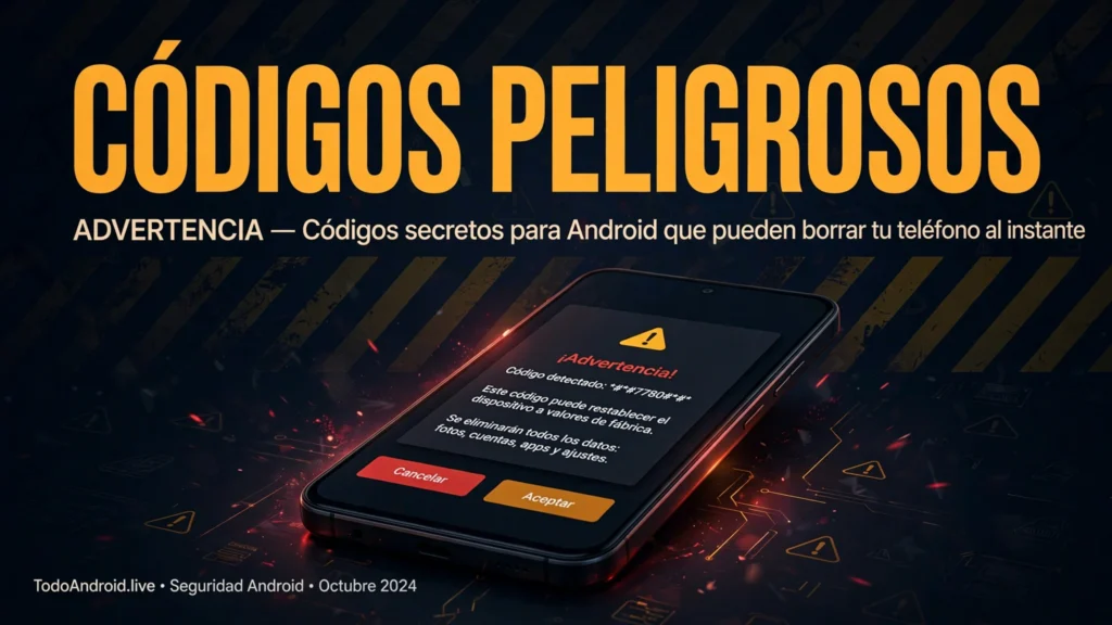 Códigos secretos de Android: la lista completa 2026 5 Códigos Secretos Android
