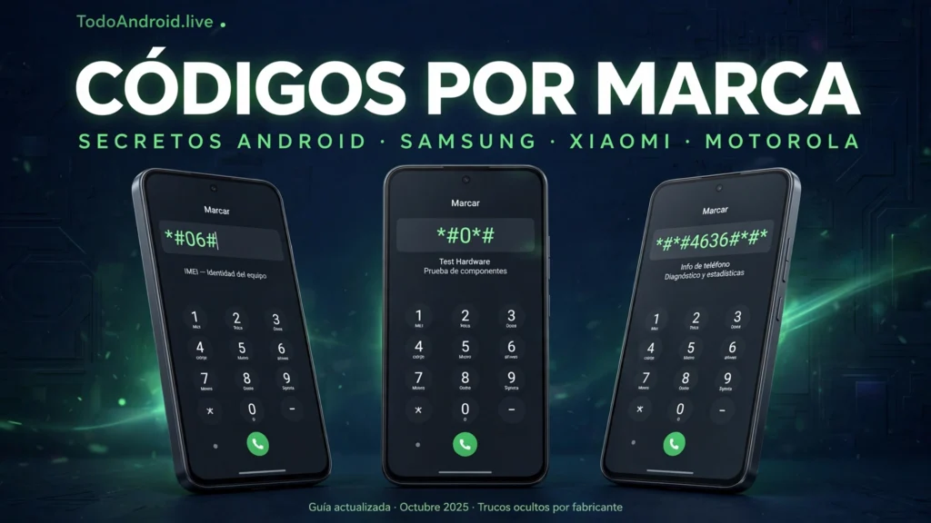 Códigos secretos de Android: la lista completa 2026 4 Códigos Secretos Android
