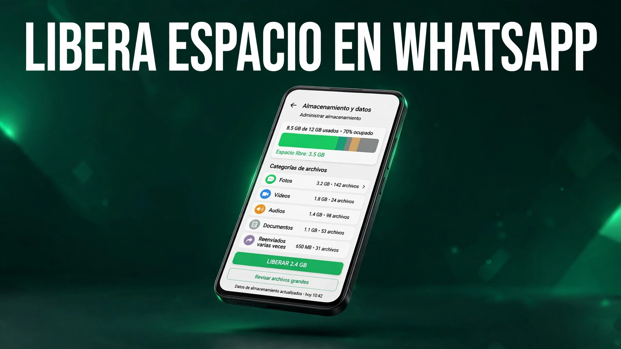 Cómo liberar espacio en WhatsApp sin borrar chats 1 Cómo liberar espacio en WhatsApp sin borrar chats