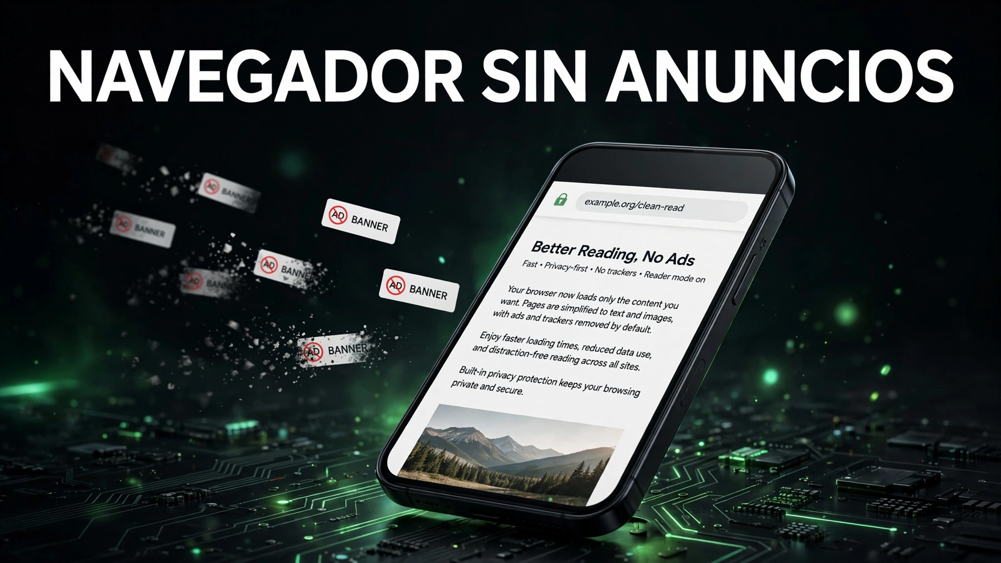 Navegador para Android con bloqueador de anuncios integrado
